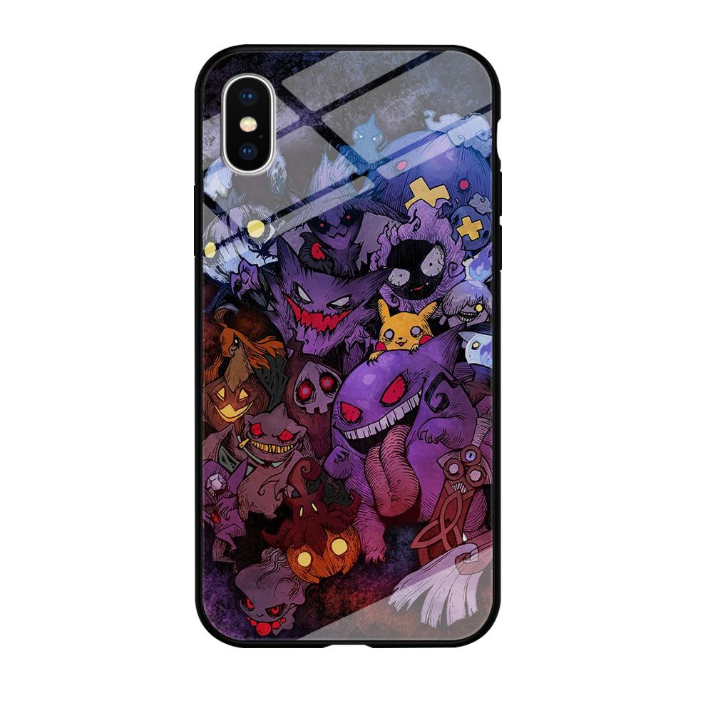 Pokemon Halloween Costume Gengar iPhone Xs Max Case-Oxvistore