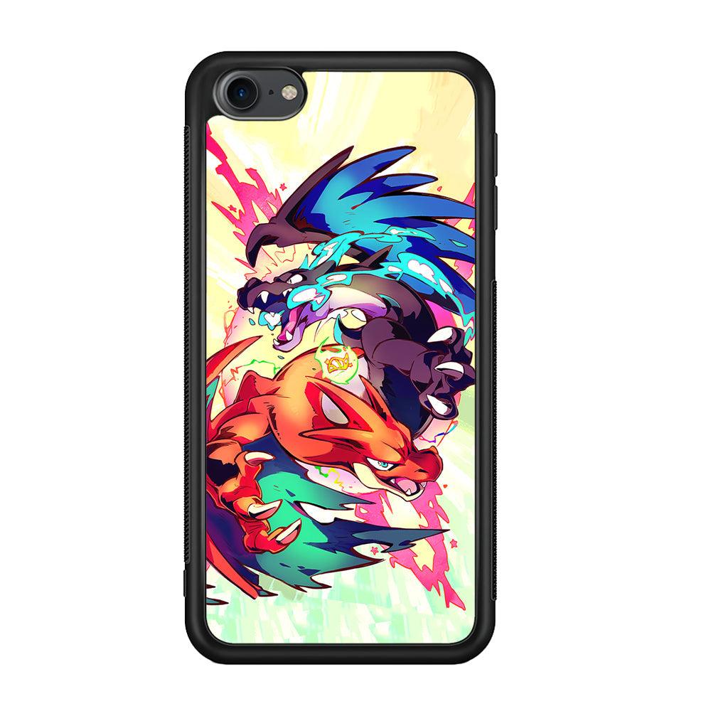 Pokemon Mega Charizard Heavy Punch iPod Touch 6 Case-Rubber Black (2D Case)-Oxvistore