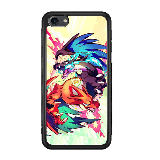 Pokemon Mega Charizard Heavy Punch iPod Touch 6 Case-Rubber Black (2D Case)-Oxvistore