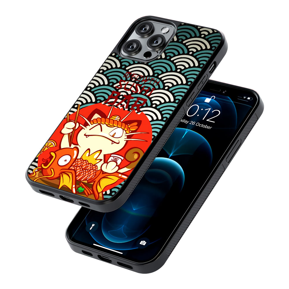 Pokemon Meowth Sushi Bar 2D Rubber Phone Case