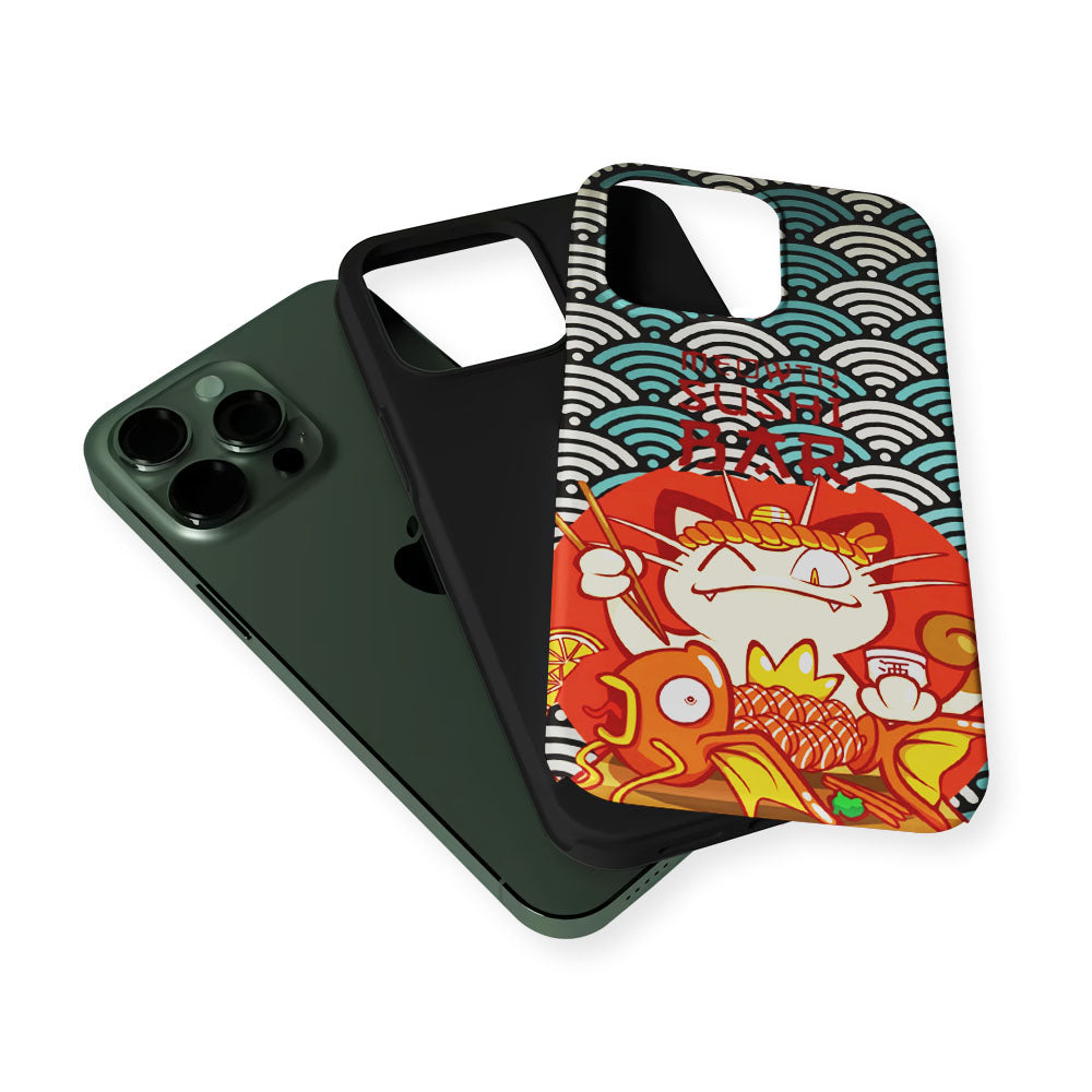 Pokemon Meowth Sushi Bar 2 in 1 Tough Phone Case