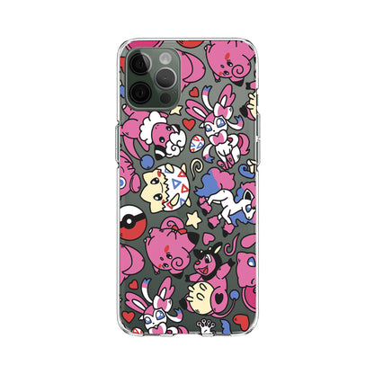 Pokemon Pink and Shine Squad Clear Soft Case