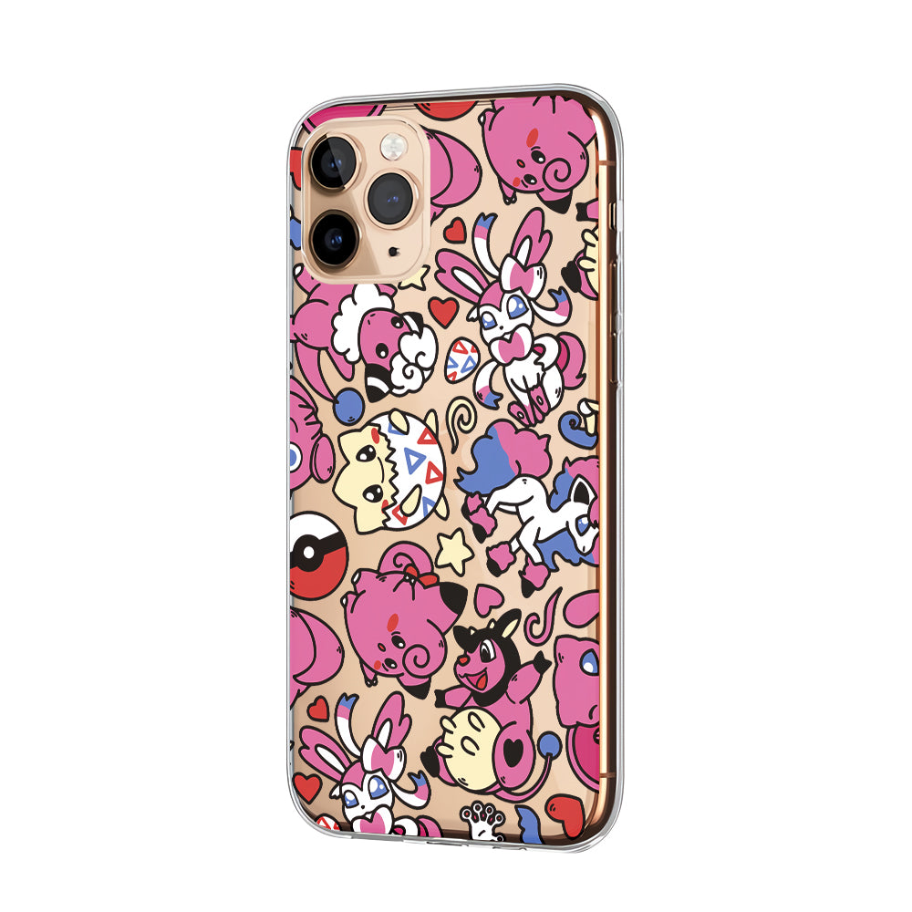 Pokemon Pink and Shine Squad Clear Soft Case