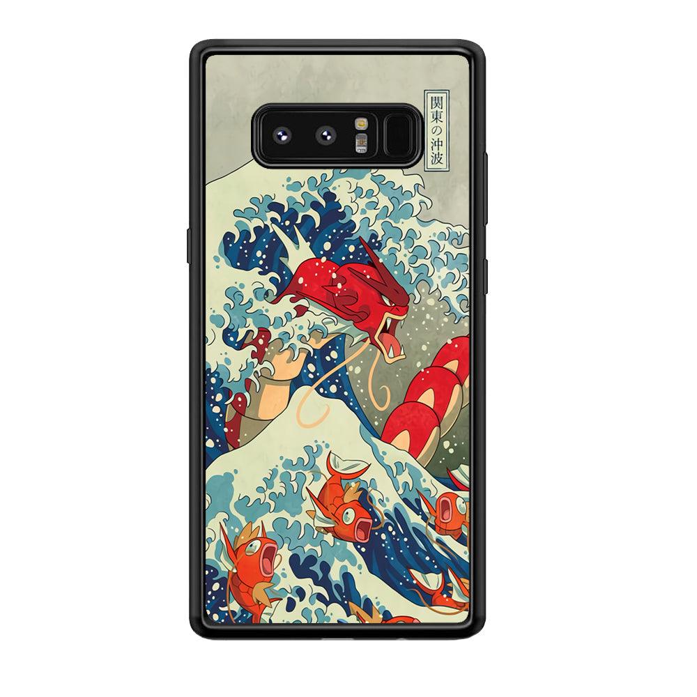 Pokemon Red Gyarados Battle Wave Samsung Galaxy Note 8 Case-Oxvistore