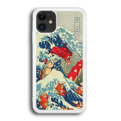 Pokemon Red Gyarados Battle Wave iPhone 12 Case-Oxvistore