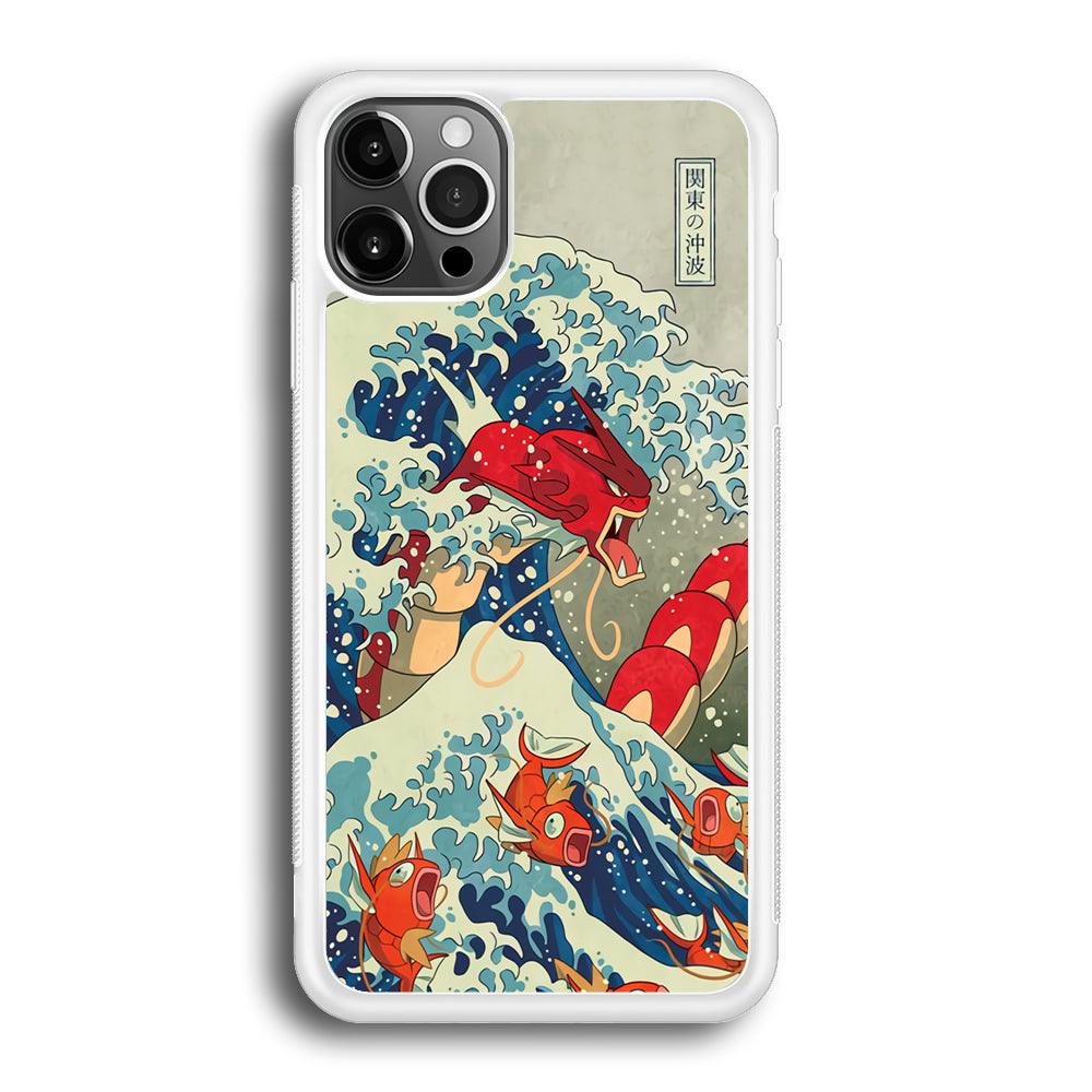 Pokemon Red Gyarados Battle Wave iPhone 12 Pro Max Case-Oxvistore