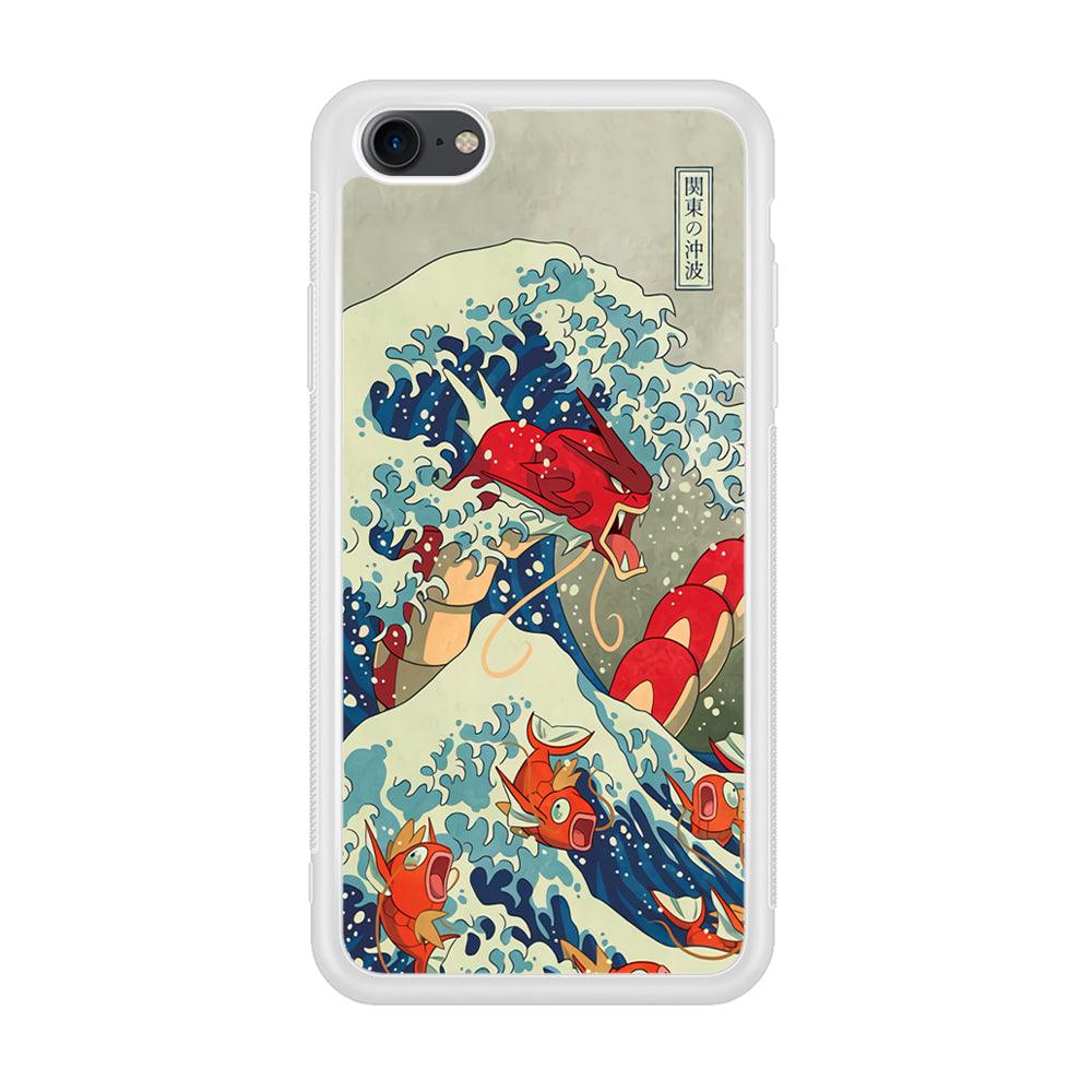 Pokemon Red Gyarados Battle Wave iPhone 8 Case-Oxvistore