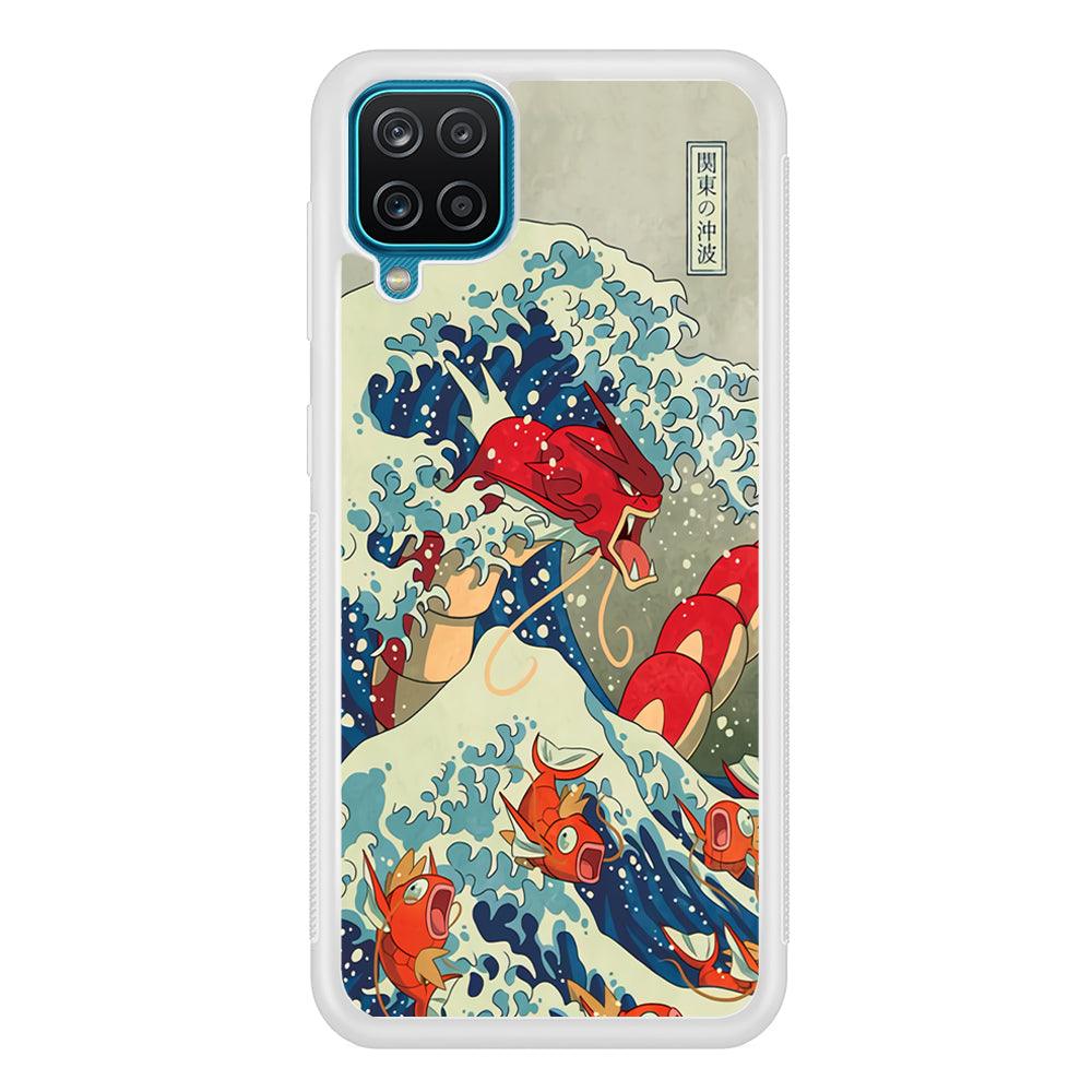 Pokemon Red Gyarados Battle Wave Samsung Galaxy A12 Case-Oxvistore