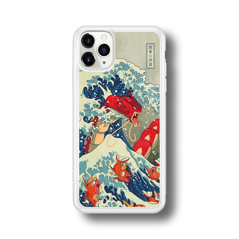 Pokemon Red Gyarados Battle Wave iPhone 11 Pro Case-Oxvistore