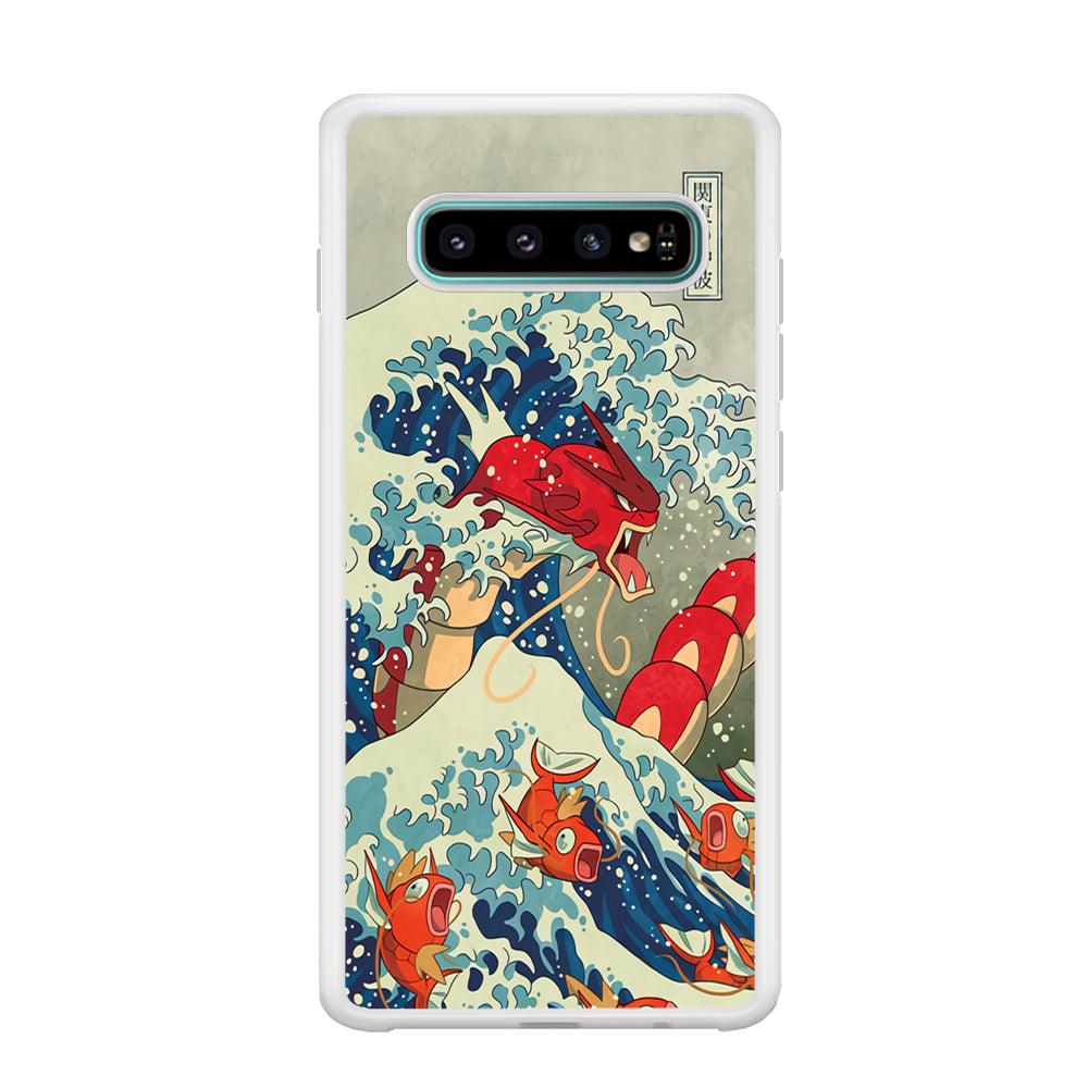 Pokemon Red Gyarados Battle Wave Samsung Galaxy S10 Plus Case-Oxvistore