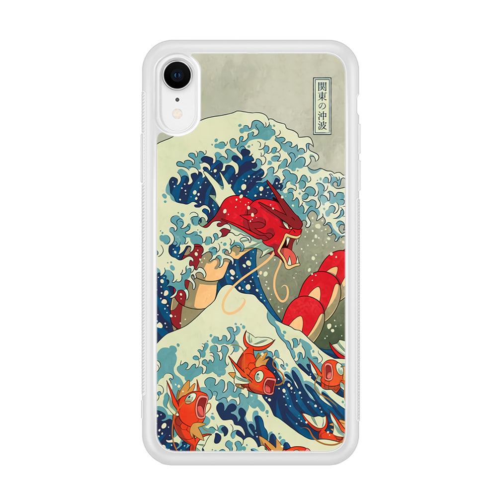 Pokemon Red Gyarados Battle Wave iPhone XR Case-Oxvistore