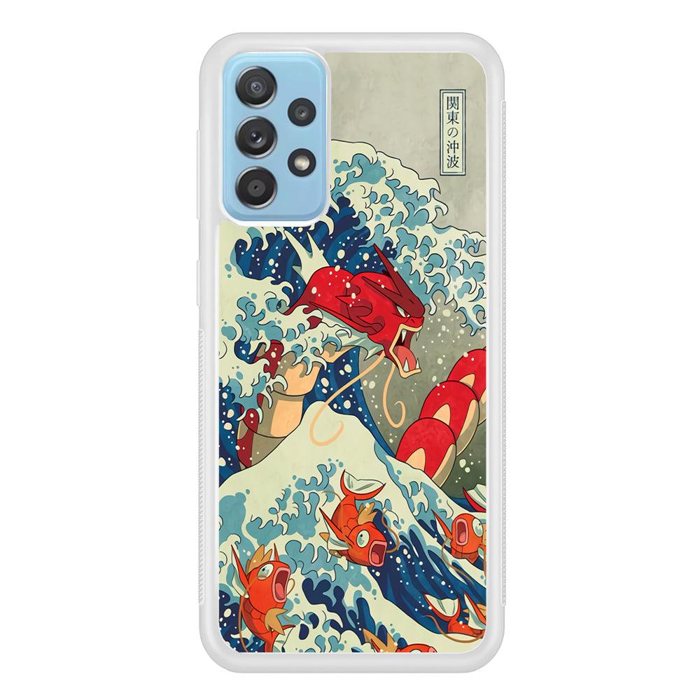 Pokemon Red Gyarados Battle Wave Samsung Galaxy A52 Case-Oxvistore