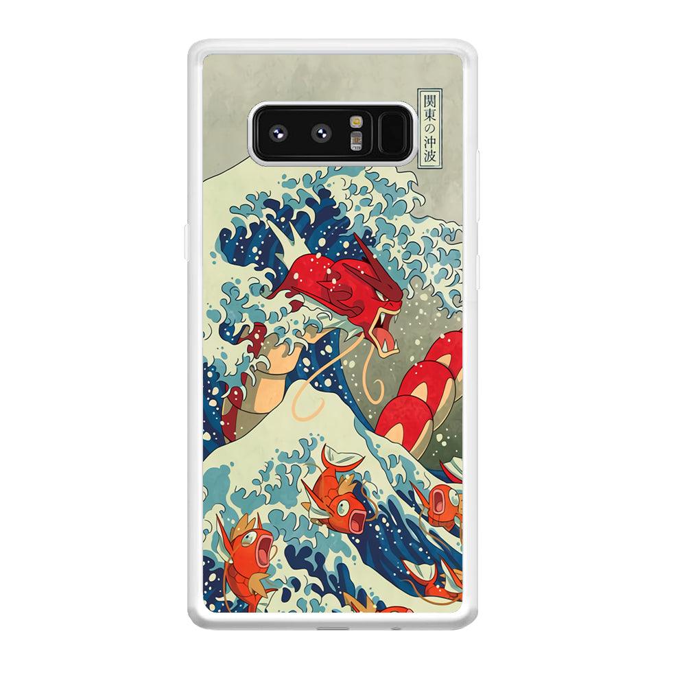 Pokemon Red Gyarados Battle Wave Samsung Galaxy Note 8 Case-Oxvistore