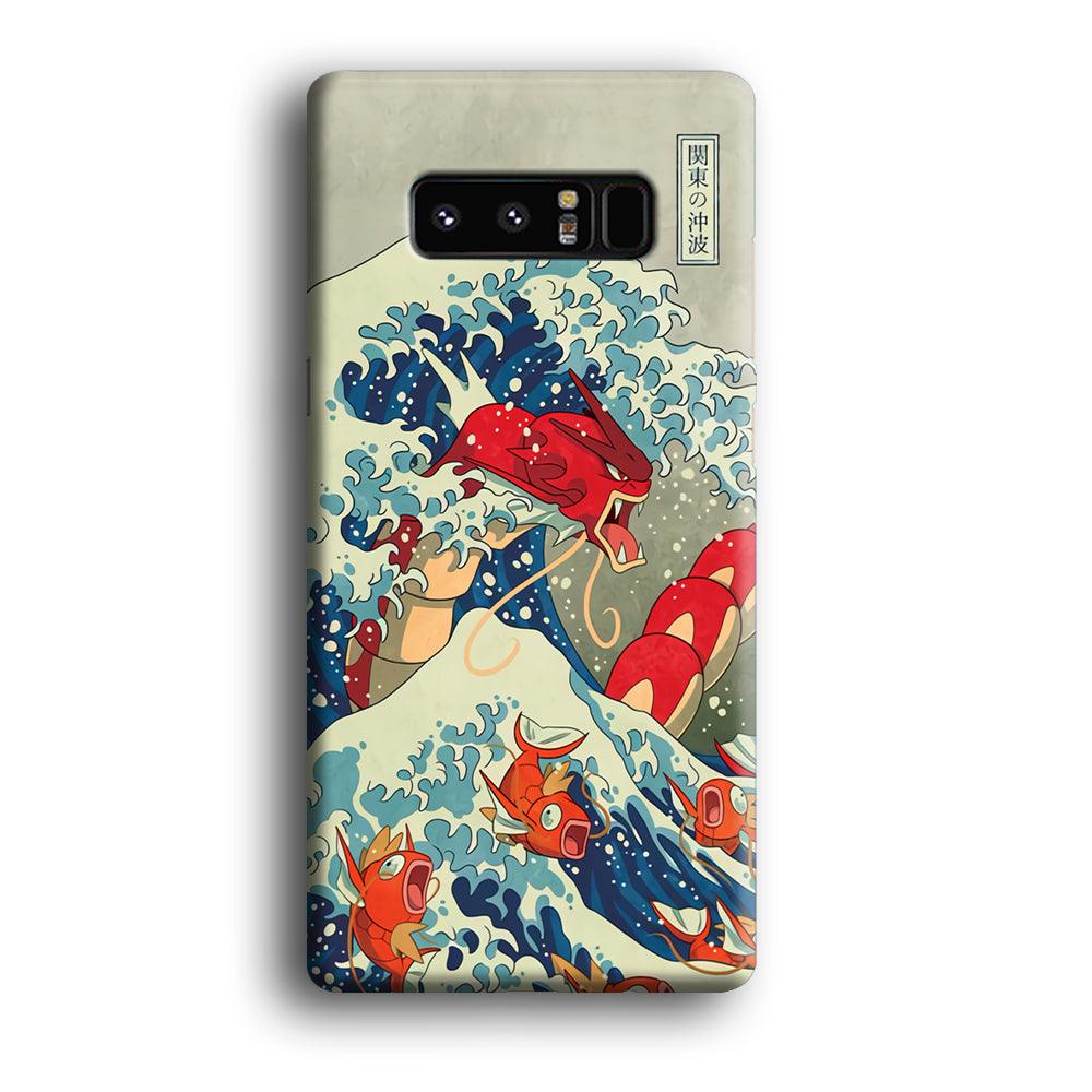 Pokemon Red Gyarados Battle Wave Samsung Galaxy Note 8 Case-Oxvistore