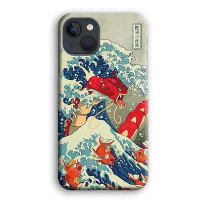 Pokemon Red Gyarados Battle Wave iPhone 13 Case-Oxvistore