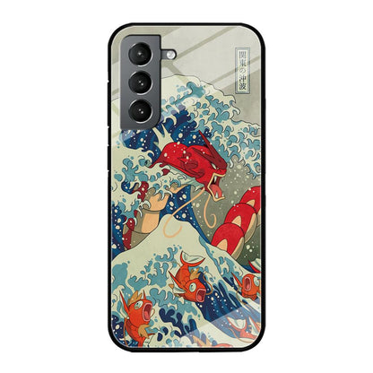 Pokemon Red Gyarados Battle Wave Samsung Galaxy S21 Case-Oxvistore