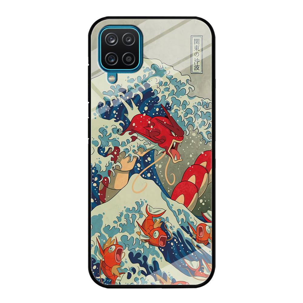 Pokemon Red Gyarados Battle Wave Samsung Galaxy A12 Case-Oxvistore