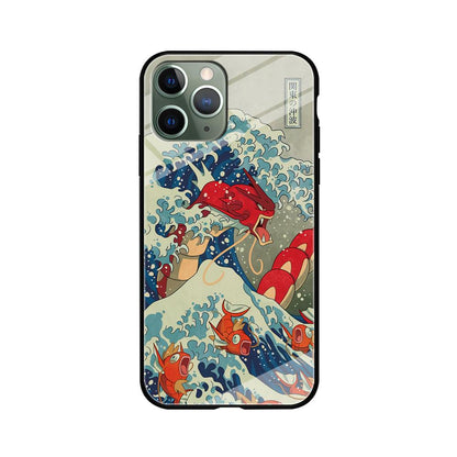 Pokemon Red Gyarados Battle Wave iPhone 11 Pro Case-Oxvistore