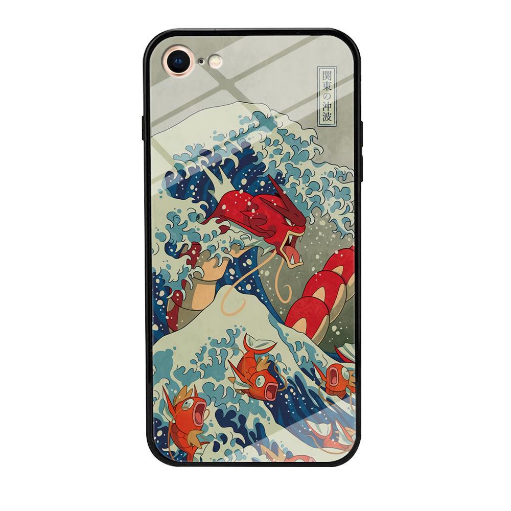 Pokemon Red Gyarados Battle Wave iPhone 8 Case-Oxvistore