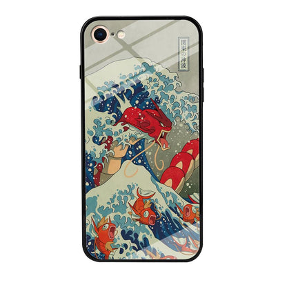 Pokemon Red Gyarados Battle Wave iPhone 8 Case-Oxvistore