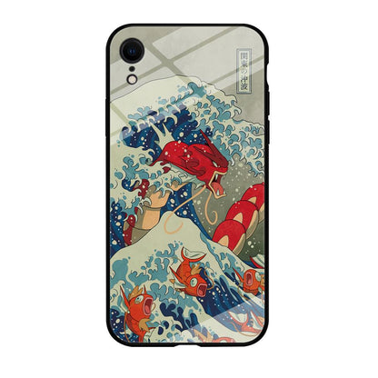 Pokemon Red Gyarados Battle Wave iPhone XR Case-Oxvistore