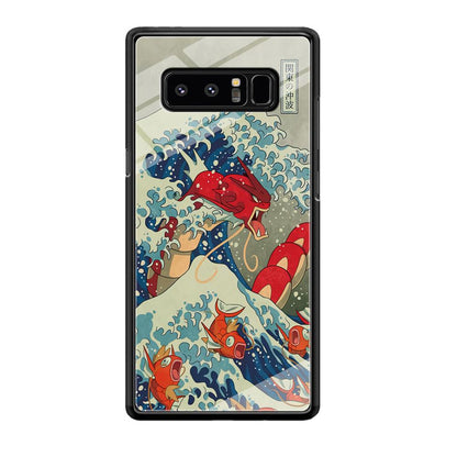 Pokemon Red Gyarados Battle Wave Samsung Galaxy Note 8 Case-Oxvistore