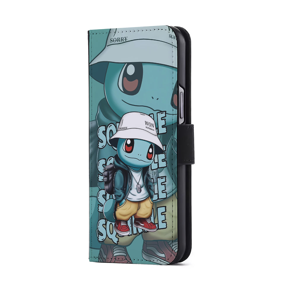 Pokemon Squirtle Cool Style Flip Wallet Phone Case