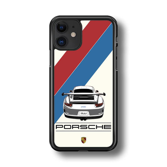 Porsche 70 of Luxury iPhone 11 Case-Rubber Black (2D Case)-Oxvistore