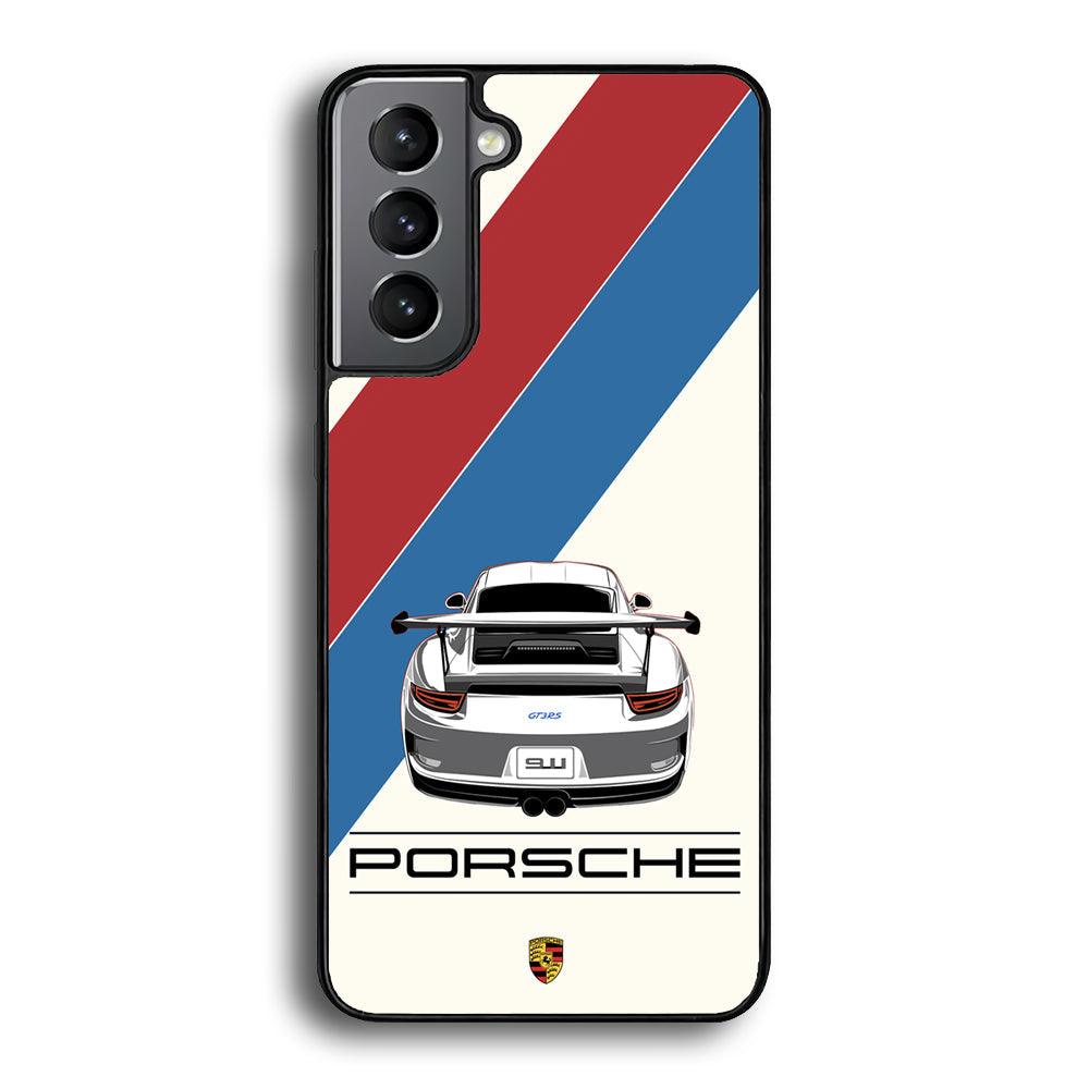 Porsche 70 of Luxury Samsung Galaxy S23 Case-Rubber Black (2D Case)-Oxvistore