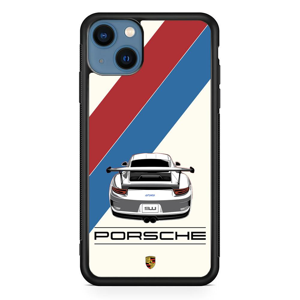 Porsche 70 of Luxury iPhone 15 Case-Rubber Black (2D Case)-Oxvistore