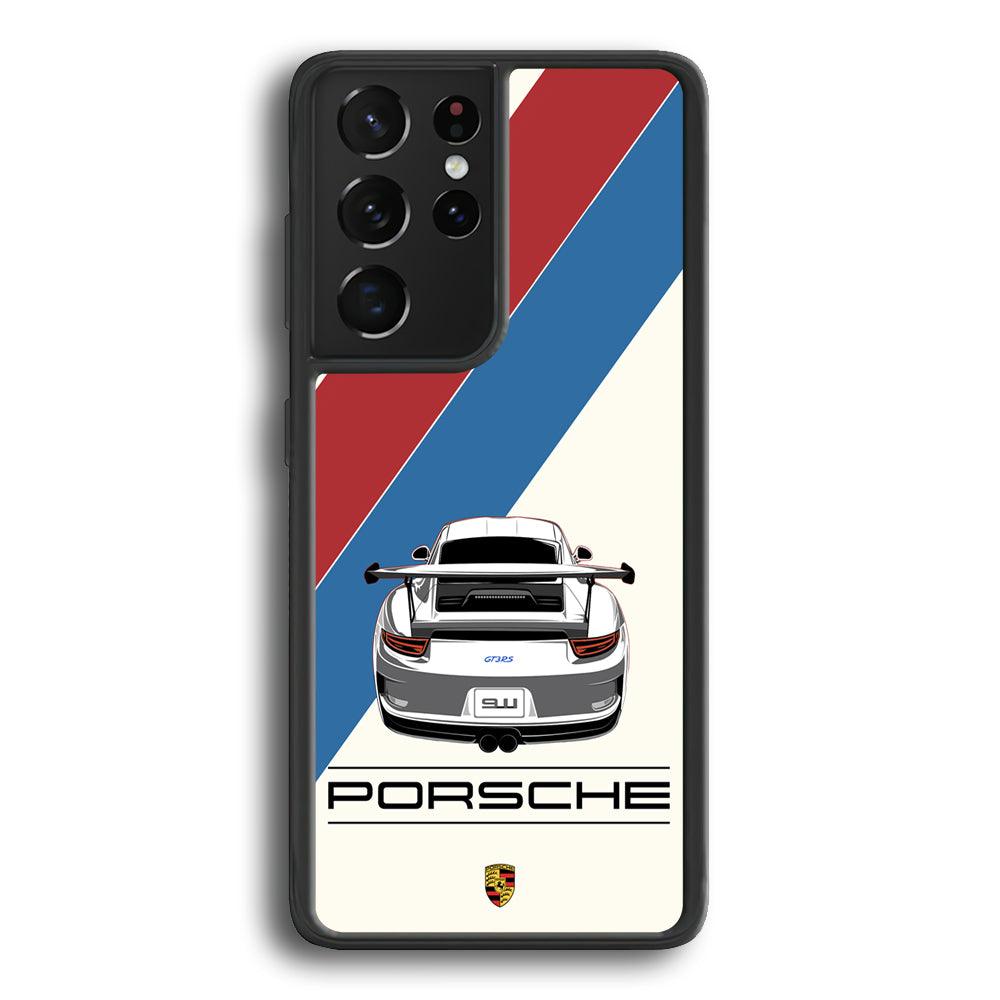 Porsche 70 of Luxury Samsung Galaxy S22 Ultra Case-Rubber Black (2D Case)-Oxvistore