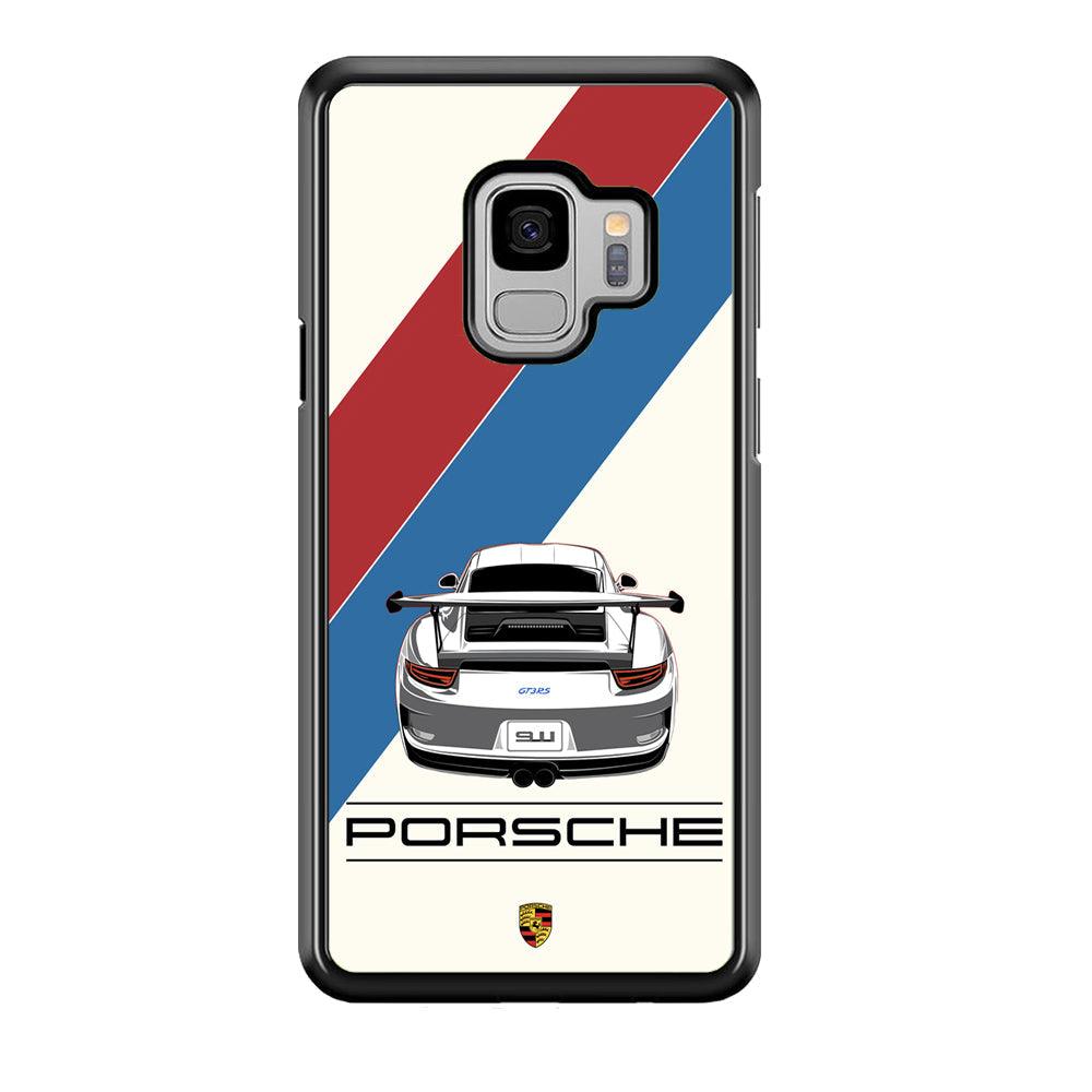 Porsche 70 of Luxury Samsung Galaxy S9 Case-Rubber Black (2D Case)-Oxvistore