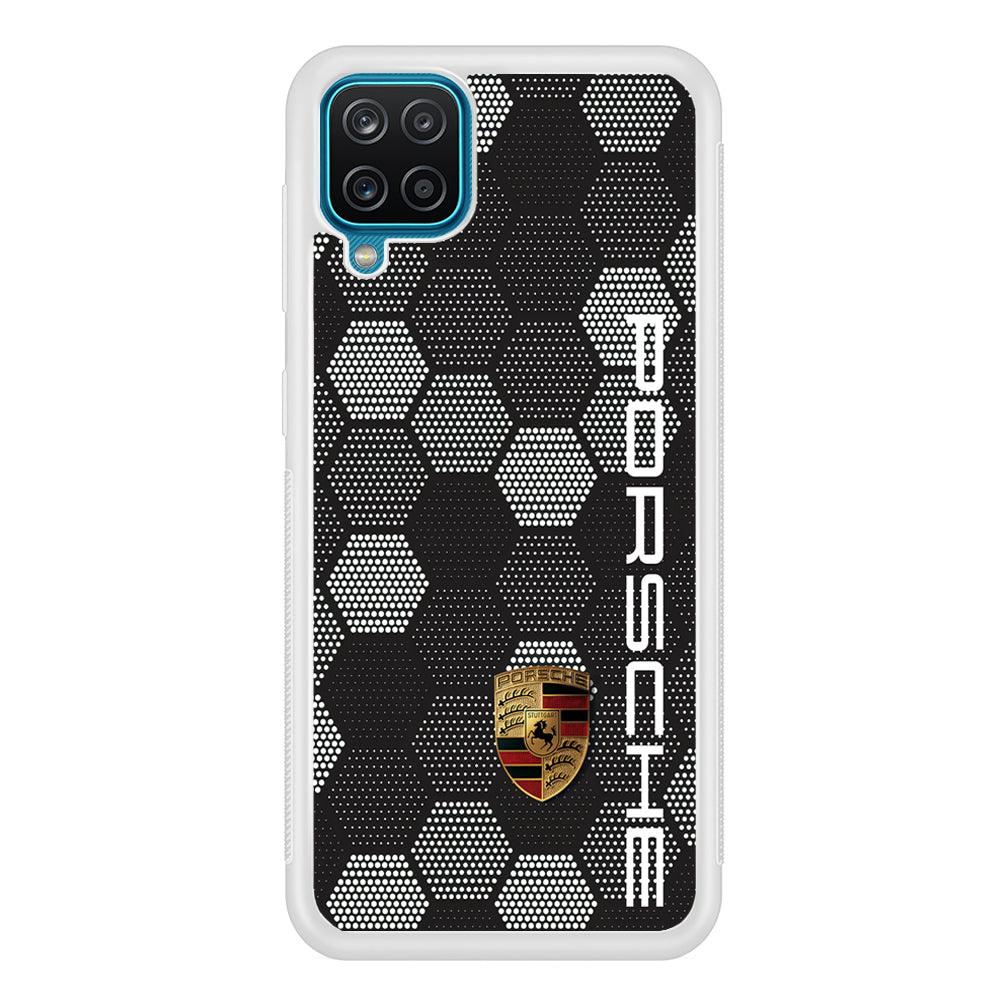 Porsche Black and White Vertical Theme Samsung Galaxy A12 Case-Oxvistore