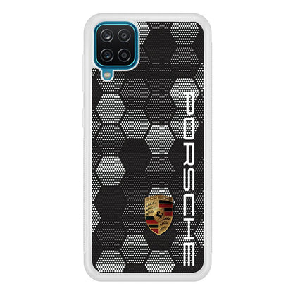 Porsche Black and White Vertical Theme Samsung Galaxy A12 Case-Oxvistore