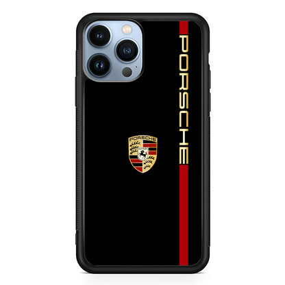 Porsche Car Logo Luxury 2D Rubber Phone Case-Black-Oxvistore