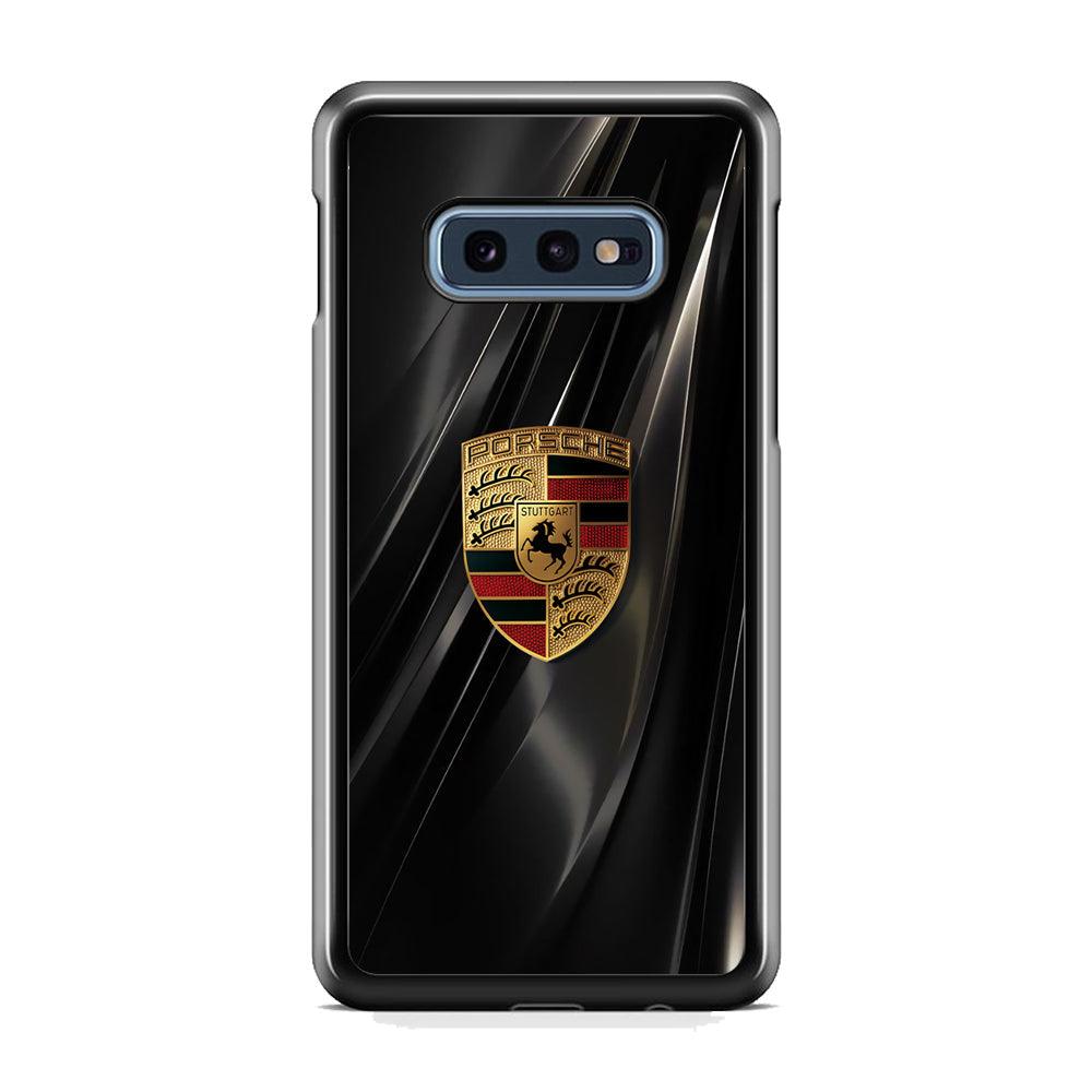 Porsche Gold in Black Samsung Galaxy S10E Case-Oxvistore