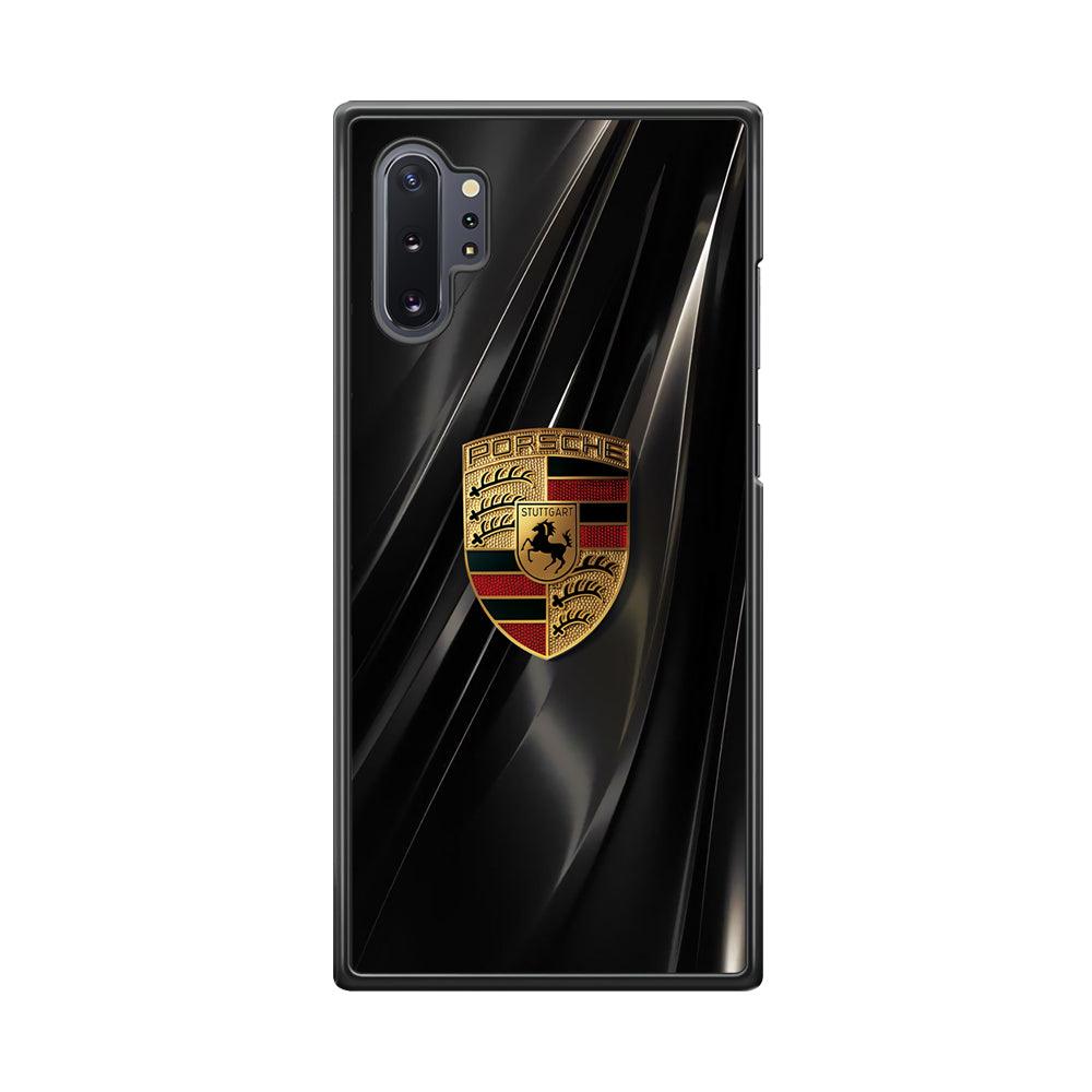 Porsche Gold in Black Samsung Galaxy Note 10 Plus Case-Oxvistore