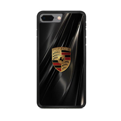 Porsche Gold in Black iPhone 8 Plus Case-Oxvistore