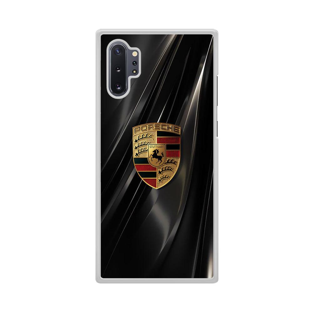 Porsche Gold in Black Samsung Galaxy Note 10 Plus Case-Oxvistore