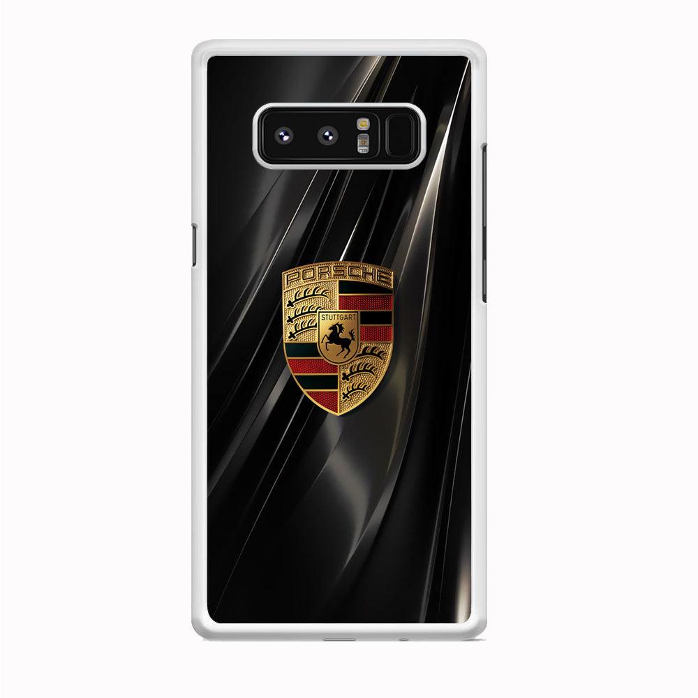 Porsche Gold in Black Samsung Galaxy Note 8 Case-Oxvistore