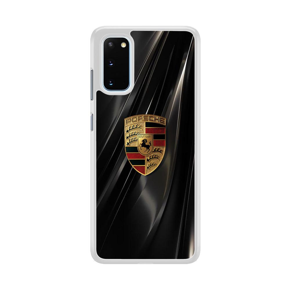 Porsche Gold in Black Samsung Galaxy S20 Case-Oxvistore