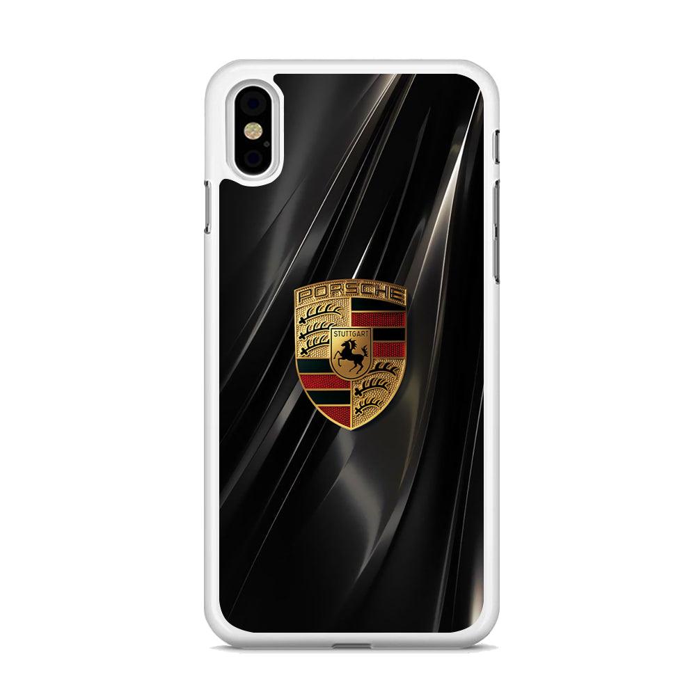 Porsche Gold in Black iPhone XS Case-Oxvistore