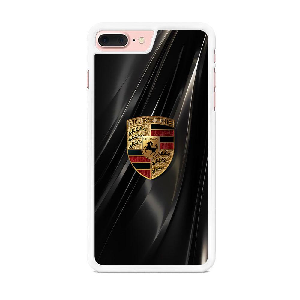 Porsche Gold in Black iPhone 8 Plus Case-Oxvistore