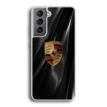 Porsche Gold in Black Samsung Galaxy S21 Plus Case-Oxvistore