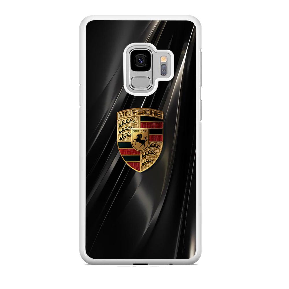 Porsche Gold in Black Samsung Galaxy S9 Case-Oxvistore