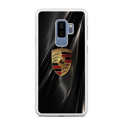 Porsche Gold in Black Samsung Galaxy S9 Plus Case-Oxvistore