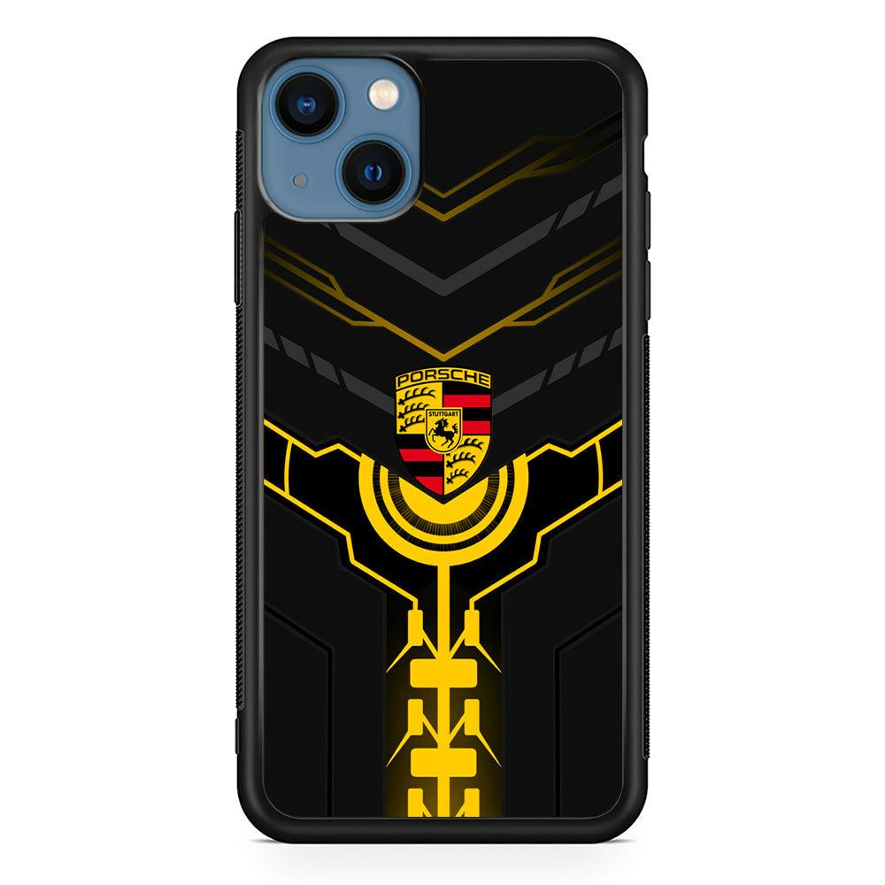 Porsche Lightning Vibes iPhone 14 Case-Rubber Black (2D Case)-Oxvistore