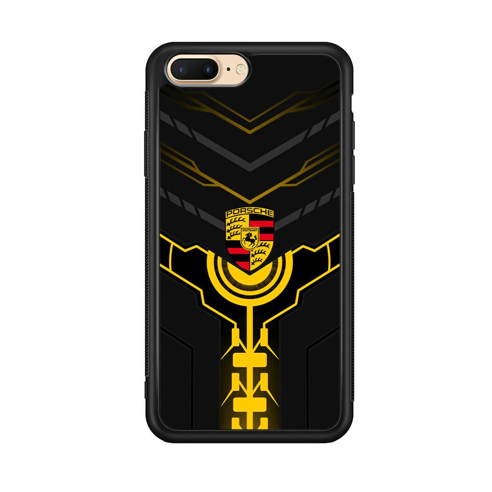 Porsche Lightning Vibes iPhone 7 plus Case-Rubber Black (2D Case)-Oxvistore