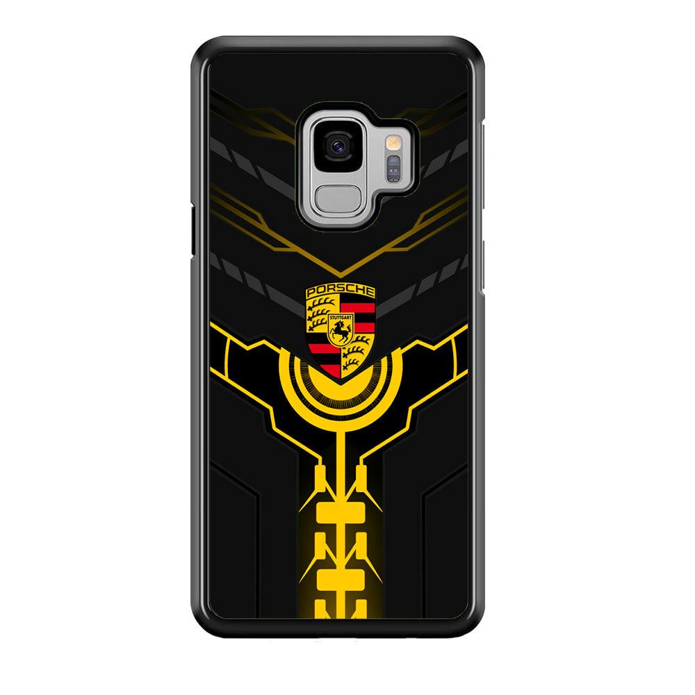 Porsche Lightning Vibes Samsung Galaxy S9 Case-Rubber Black (2D Case)-Oxvistore