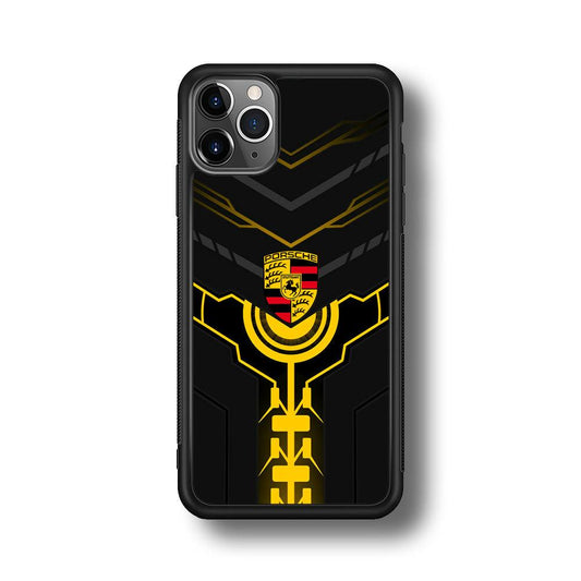Porsche Lightning Vibes iPhone 11 Pro Max Case-Rubber Black (2D Case)-Oxvistore